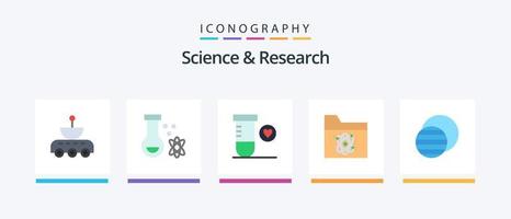 Science Flat 5 Icon Pack Including science. space. space. science. atom. Creative Icons Design vector