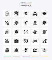 Creative Coronavirus 25 Glyph Solid Black icon pack  Such As user. group. virus infected. flu. flu vector