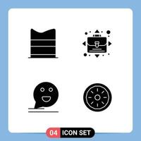 Set of Vector Solid Glyphs on Grid for clothing comment web person mail Editable Vector Design Elements