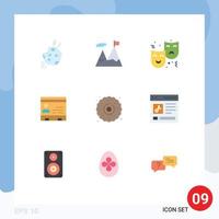 9 Creative Icons Modern Signs and Symbols of contacts business motivation id circus Editable Vector Design Elements