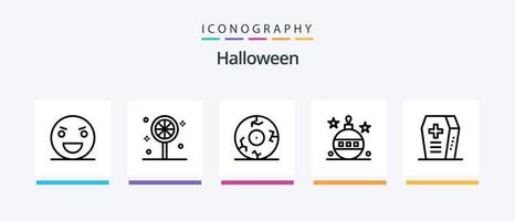 Halloween Line 5 Icon Pack Including holidays. globe. holiday. easter. sweet icon. Creative Icons Design vector