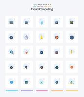 Creative Cloud Computing 25 Flat icon pack  Such As cloud. . cloud. cloud . add vector