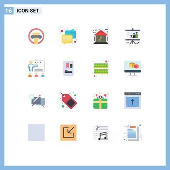 grupo de dieciséis moderno plano colores conjunto para clase grafico energía dólar análisis editable paquete de creativo vector diseño elementos