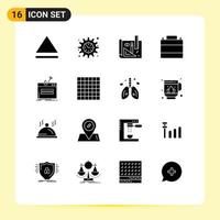 User Interface Pack of 16 Basic Solid Glyphs of password internet pencil fraud clothes shop Editable Vector Design Elements