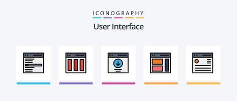 usuario interfaz línea lleno 5 5 icono paquete incluso bien. comunicación. usuario. véase. interfaz. creativo íconos diseño vector