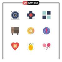 Stock Vector Icon Pack of 9 Line Signs and Symbols for chart pie layout rack home ware Editable Vector Design Elements