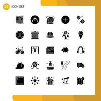 25 Creative Icons Modern Signs and Symbols of app gear setting make multimedia media Editable Vector Design Elements