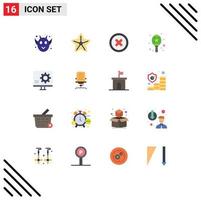 16 Universal Flat Color Signs Symbols of error develop basic bug maracas Editable Pack of Creative Vector Design Elements