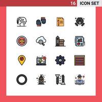 16 Creative Icons Modern Signs and Symbols of chat pollution edit mask write Editable Creative Vector Design Elements
