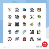 25 Creative Icons Modern Signs and Symbols of management mail prize message tablet Editable Vector Design Elements