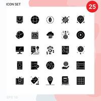 valores vector icono paquete de 25 línea señales y símbolos para Wifi alfiler fuente mapa ajuste error editable vector diseño elementos
