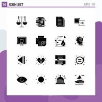 16 Creative Icons Modern Signs and Symbols of editing cut pie chart clip files Editable Vector Design Elements