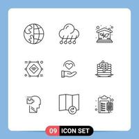 9 Creative Icons Modern Signs and Symbols of smart camera iot night internet of things investment Editable Vector Design Elements