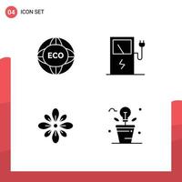 Pictogram Set of Simple Solid Glyphs of environment decorate world electric diwali Editable Vector Design Elements