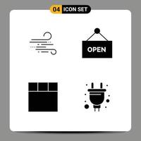 User Interface Solid Glyph Pack of modern Signs and Symbols of blow electric spring sign socket Editable Vector Design Elements