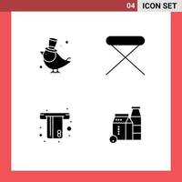 Set of Modern UI Icons Symbols Signs for bird atm sparrow house money Editable Vector Design Elements