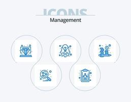 Management Blue Icon Pack 5 Icon Design. coins. project management. premium. light. creative vector