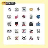 25 Creative Icons Modern Signs and Symbols of share persentage solution pie convince Editable Vector Design Elements