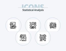 Statistical Analysis Line Icon Pack 5 Icon Design. analysis. keyword. analysis. benchmarking. report vector