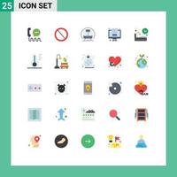 Set of 25 Modern UI Icons Symbols Signs for screen blog trash article trian Editable Vector Design Elements