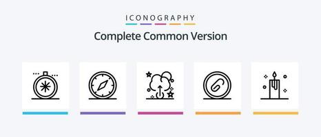 Complete Common Version Line 5 Icon Pack Including xmas. decoration. navigation. christmas. girdle. Creative Icons Design vector