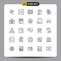 Set of 25 Vector Lines on Grid for marketing map tag location promotion Editable Vector Design Elements
