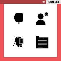 Pack of Modern Solid Glyphs Signs and Symbols for Web Print Media such as voltage head transformer password open mind Editable Vector Design Elements