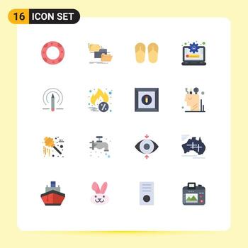 usuario interfaz paquete de dieciséis básico plano colores de educación aprendiendo playa Progreso administración editable paquete de creativo vector diseño elementos