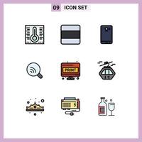 9 Creative Icons Modern Signs and Symbols of doc signal smart phone wifi search Editable Vector Design Elements