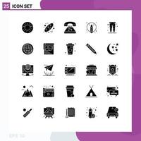 Pictogram Set of 25 Simple Solid Glyphs of eid fashion communication trouser art Editable Vector Design Elements