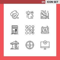 9 Creative Icons Modern Signs and Symbols of report data plug business up Editable Vector Design Elements