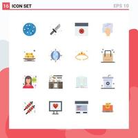 Set of 16 Modern UI Icons Symbols Signs for scrub housework cancel hand ui Editable Pack of Creative Vector Design Elements