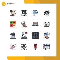 16 Creative Icons Modern Signs and Symbols of web view laboratory eye ui Editable Creative Vector Design Elements