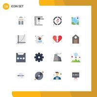 16 Creative Icons Modern Signs and Symbols of location gps machine google goal Editable Pack of Creative Vector Design Elements