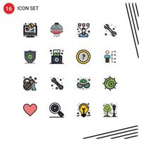 Set of 16 Modern UI Icons Symbols Signs for confirm plumbing ufo plumber designer Editable Creative Vector Design Elements