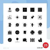 25 Thematic Vector Solid Glyphs and Editable Symbols of website computer add app cocaine Editable Vector Design Elements