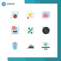 User Interface Pack of 9 Basic Flat Colors of sales web builder device web make a website Editable Vector Design Elements