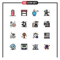 valores vector icono paquete de dieciséis línea señales y símbolos para cuentagotas corriendo avatar trotar actuación editable creativo vector diseño elementos