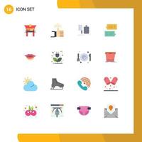 Universal Icon Symbols Group of 16 Modern Flat Colors of message bubble target chat preparation Editable Pack of Creative Vector Design Elements