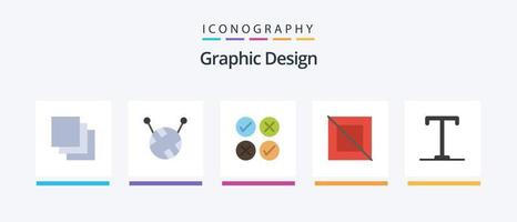 diseño plano 5 5 icono paquete incluso . cruzar. semi atrevido. creativo íconos diseño vector