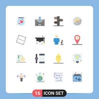 16 Creative Icons Modern Signs and Symbols of no winter email vacation holiday Editable Pack of Creative Vector Design Elements