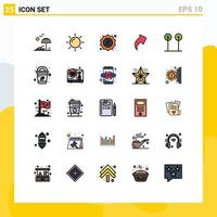 Set of 25 Modern UI Icons Symbols Signs for nature eco commerce right up Editable Vector Design Elements