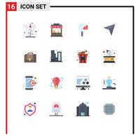 16 Universal Flat Colors Set for Web and Mobile Applications factory management service business marker Editable Pack of Creative Vector Design Elements