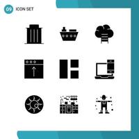 9 Creative Icons Modern Signs and Symbols of editing upload vehicles mac app Editable Vector Design Elements