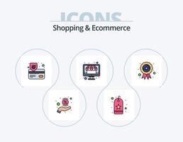 Shopping And Ecommerce Line Filled Icon Pack 5 Icon Design. xbox. joystick. guidelines. save. floppy vector