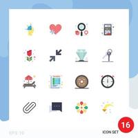 16 Flat Color concept for Websites Mobile and Apps interaction apps finder app business Editable Pack of Creative Vector Design Elements