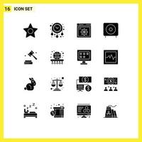 16 Creative Icons Modern Signs and Symbols of copyright subwoofer setting products devices Editable Vector Design Elements