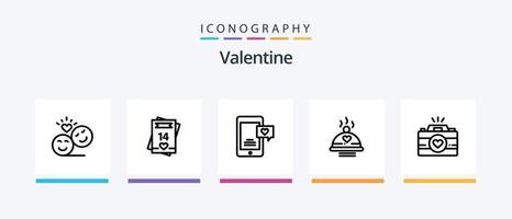 Valentine Line 5 Icon Pack Including sms. chat bubble. romantic. girl. couple. Creative Icons Design vector