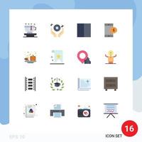 Set of 16 Modern UI Icons Symbols Signs for autumn money party cell workspace Editable Pack of Creative Vector Design Elements