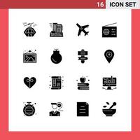 16 Creative Icons Modern Signs and Symbols of image signal home radio vacation Editable Vector Design Elements